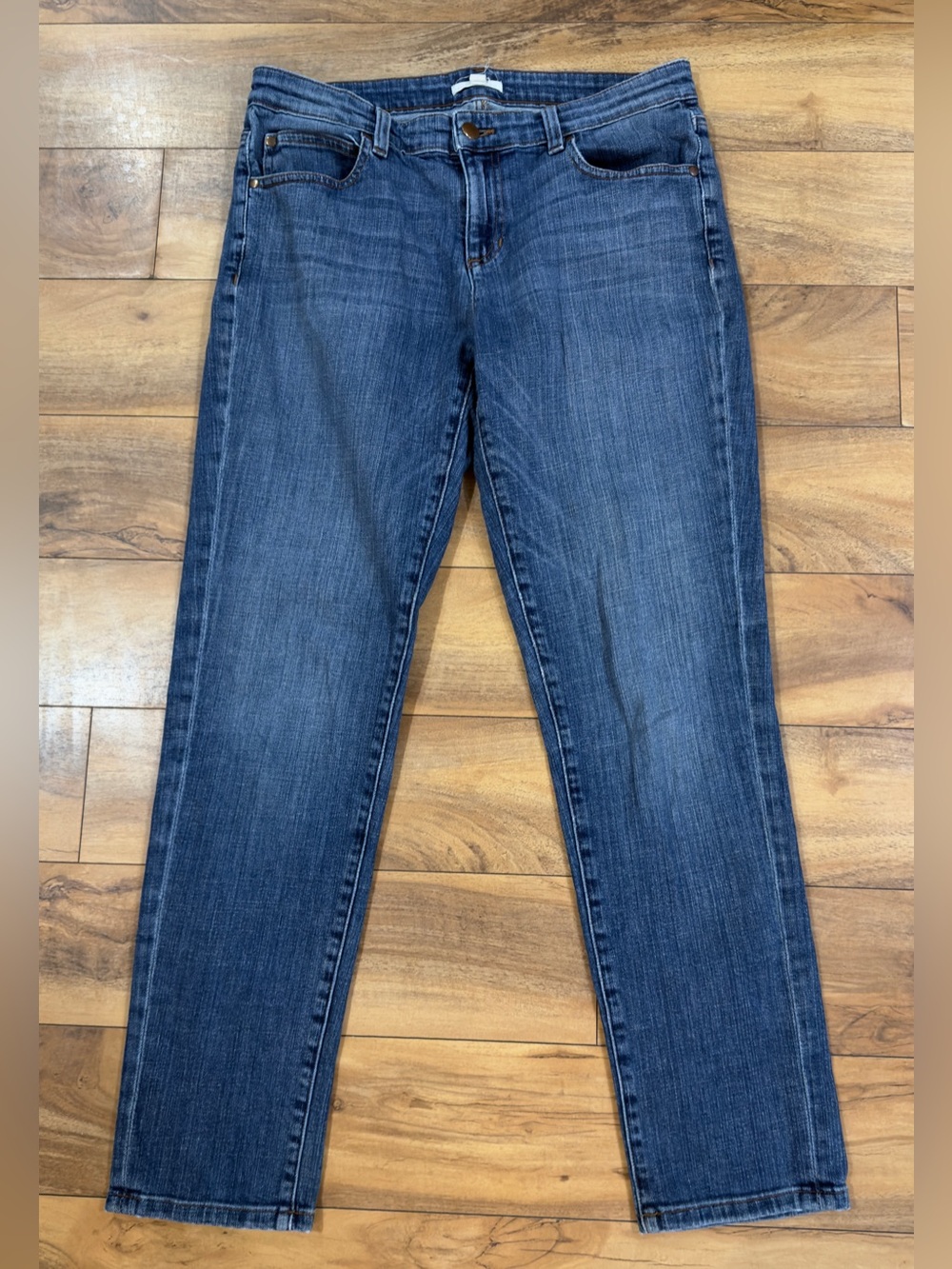 Eileen Fisher Women’s Straight Leg Jeans Size 6 Blue Denim Mid Rise Casual
